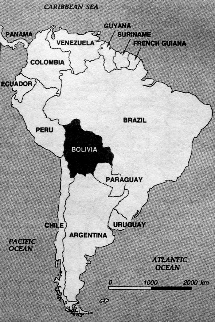 Map of South America